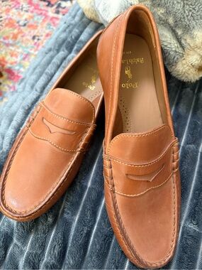 Polo by Ralph Lauren Tan Leather Penny Loafers